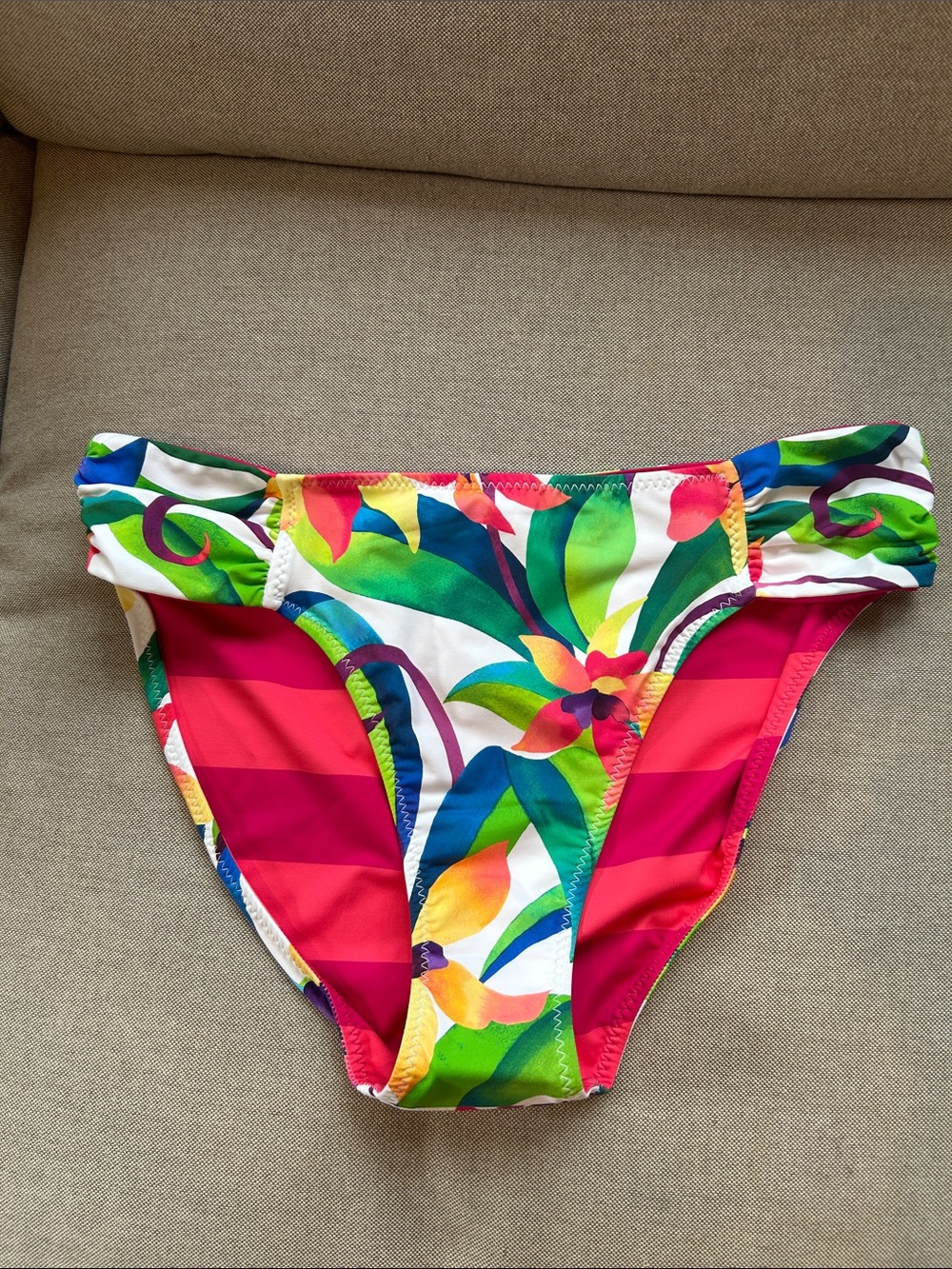 Tommy Bahama Pink & Multicolor Tropical Floral Bikini Bottom